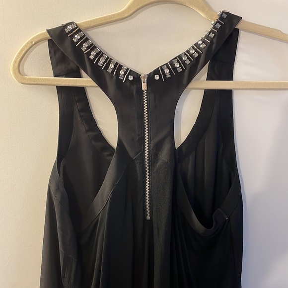 Black Express blouse with jeweled neckline. Size M. - Picture 4 of 4